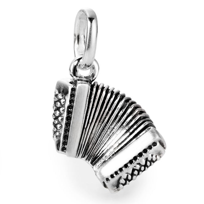 Pendentif Argent Patinée Accordéon