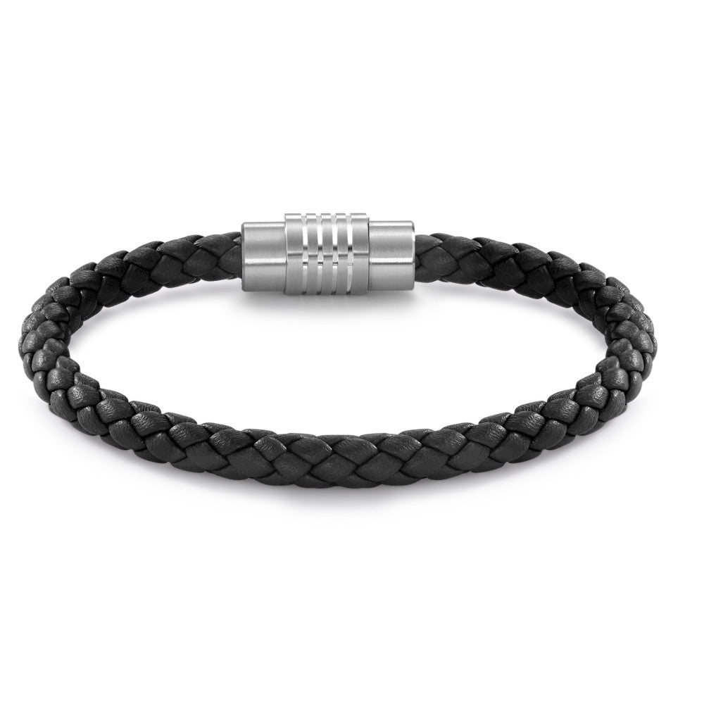 Bracelet Acier inoxydable, Cuir 23 cm Ø6.5 mm