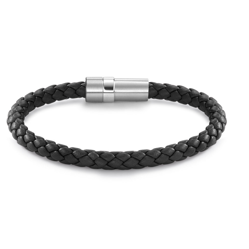 Bracelet Acier inoxydable, Cuir 19 cm Ø6.5 mm