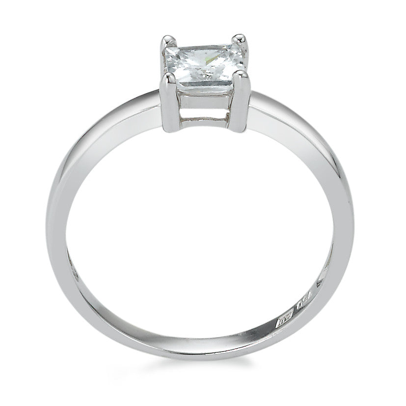 Bague or gris avec zirconia