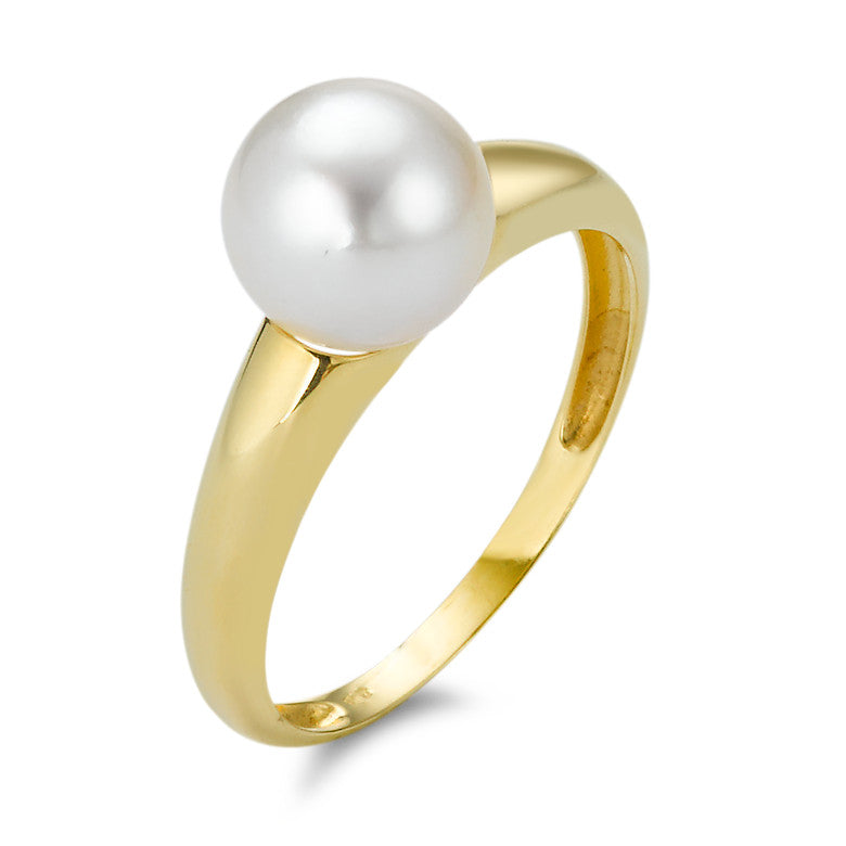 Bague or 750 avec perle