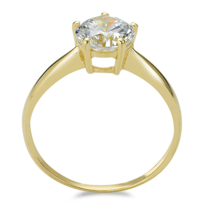 Bague or 375 avec zirconia
