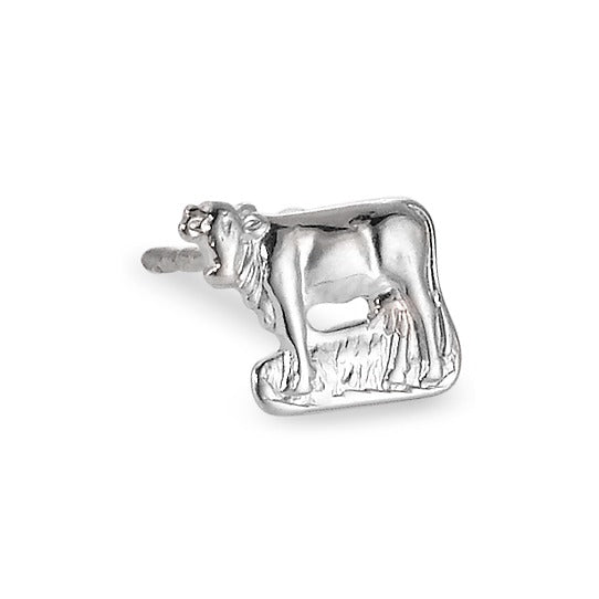 Clous d'oreille à l'unité Argent Rhodié Vache