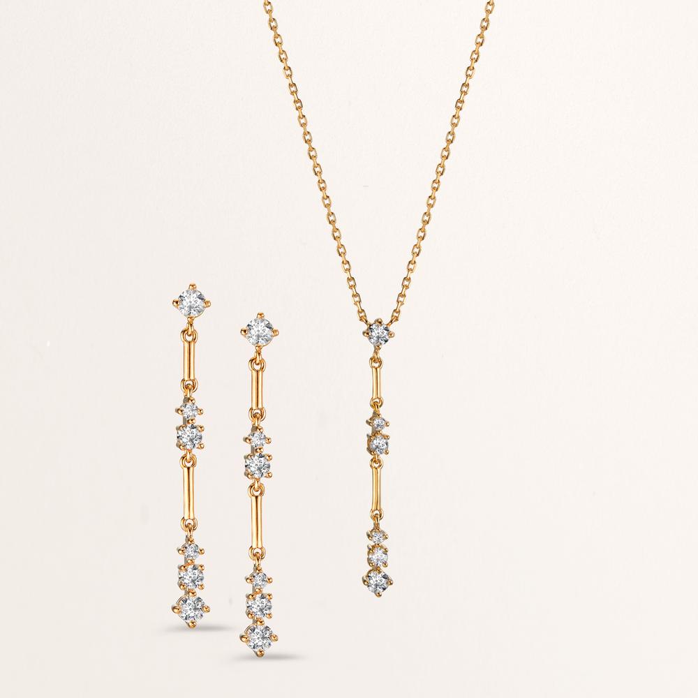 Pendant d'oreilles Bronze Zircone 12 Pierres