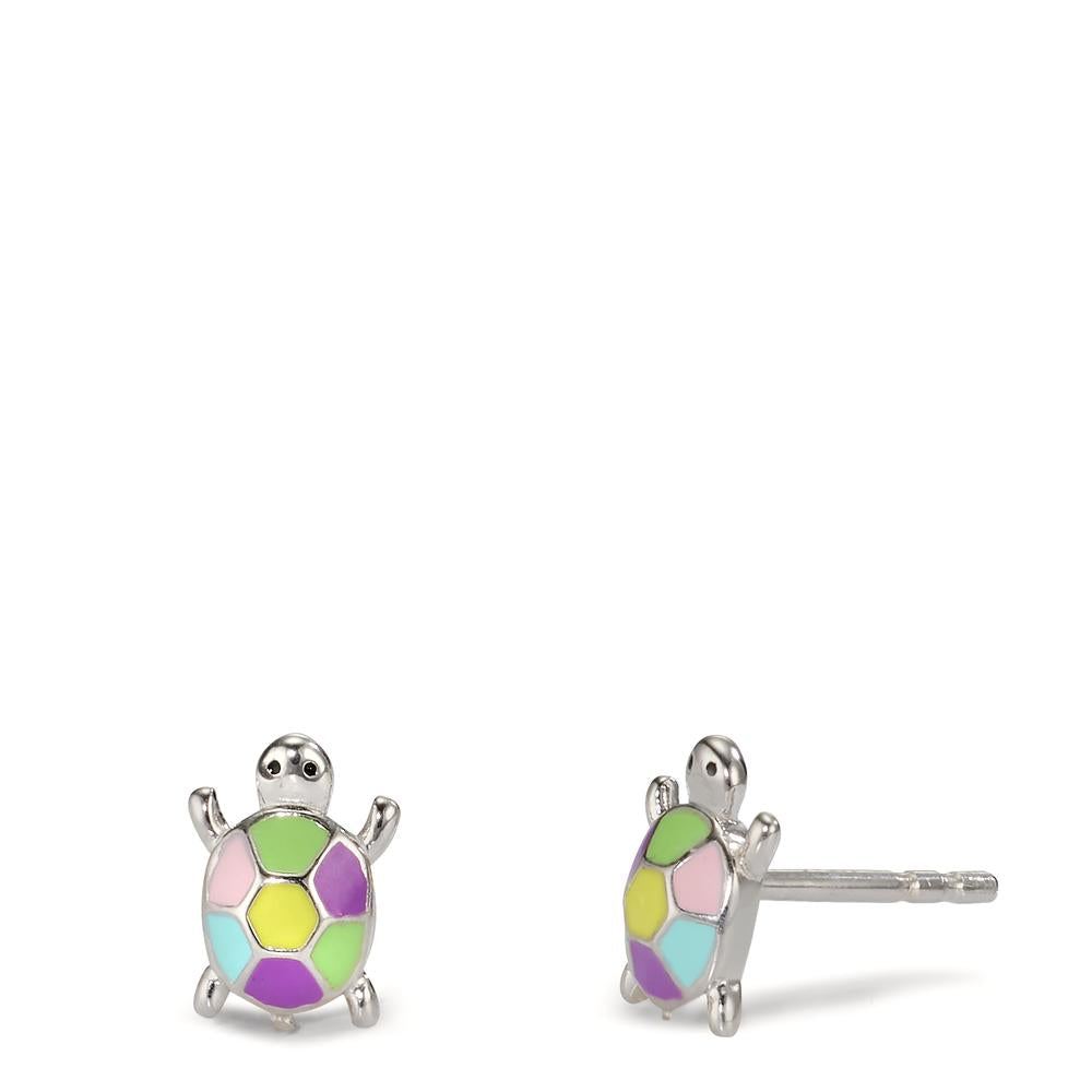 Clous d'oreilles Argent Rhodié Tortue