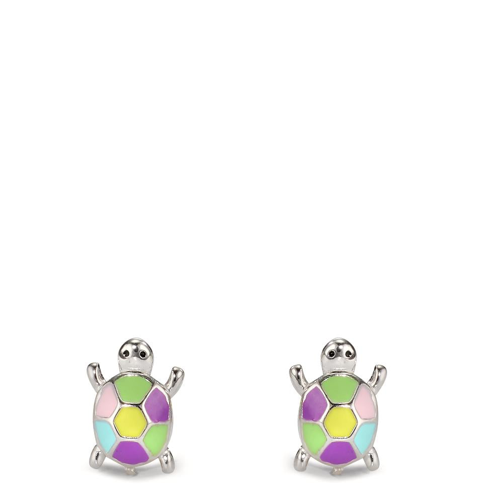 Clous d'oreilles Argent Rhodié Tortue