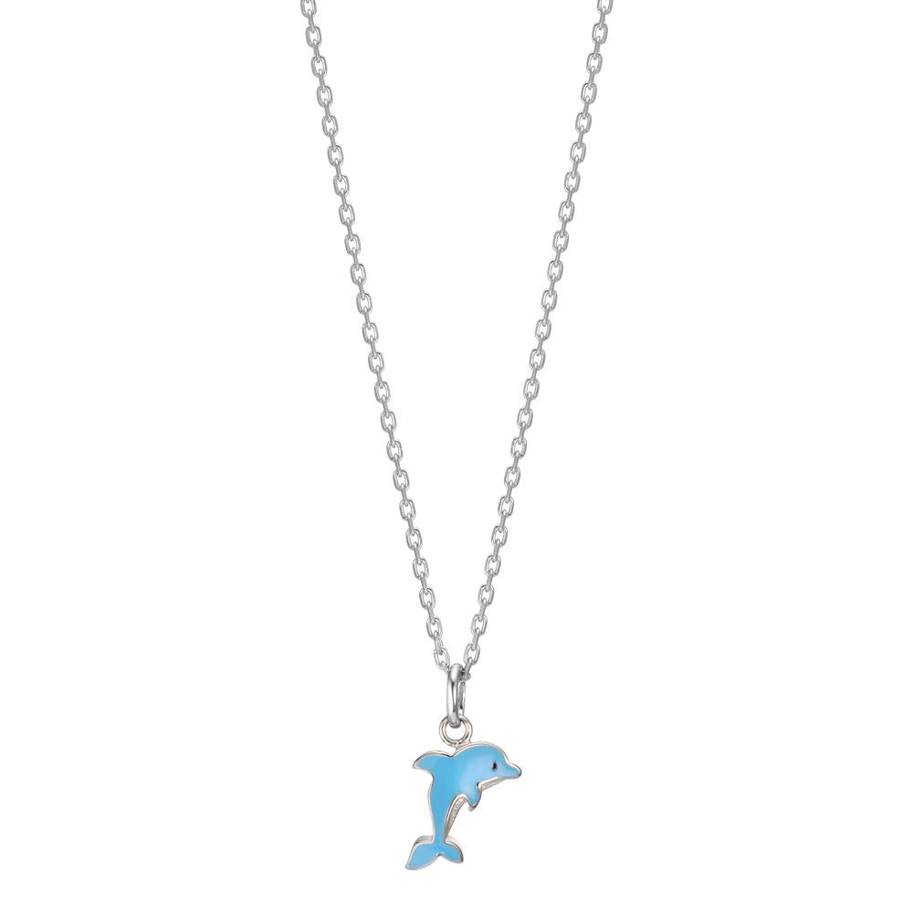Chaînette avec pendentif Argent Rhodié Dauphin 36-38 cm