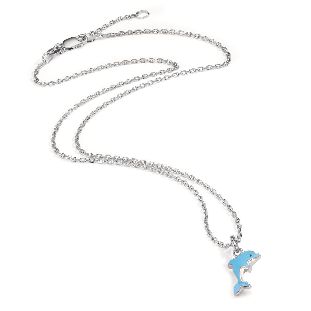 Chaînette avec pendentif Argent Rhodié Dauphin 36-38 cm