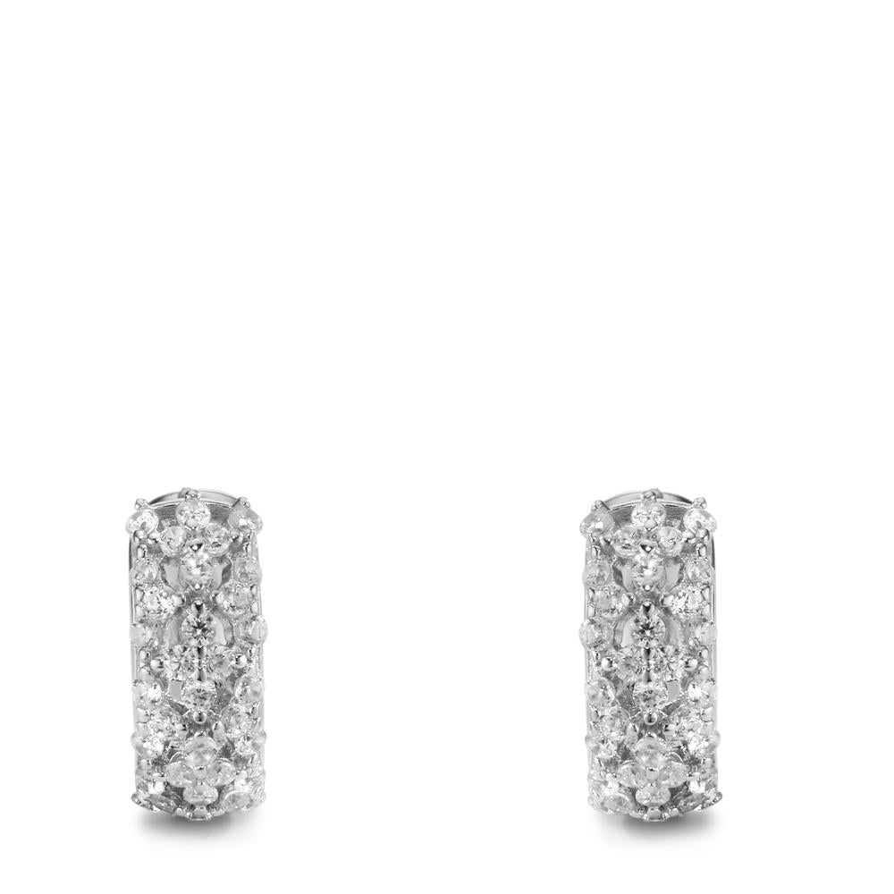 Créoles à charnières Argent Zircone Rhodié