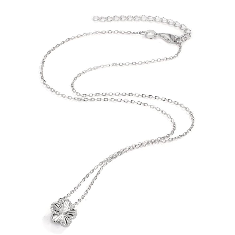 Collier Argent Rhodié Fleur 40-45 cm