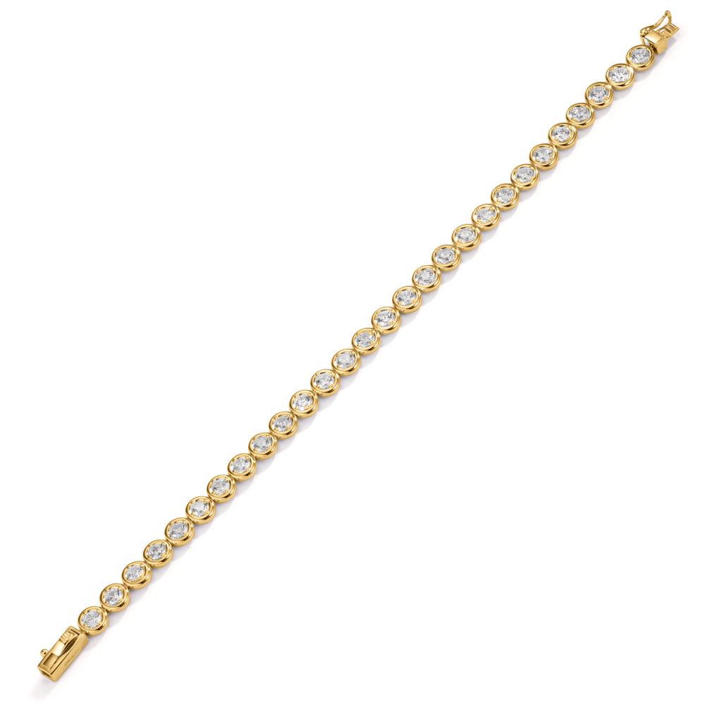 Bracelet Argent Zircone 28 Pierres Plaqué or 17 cm