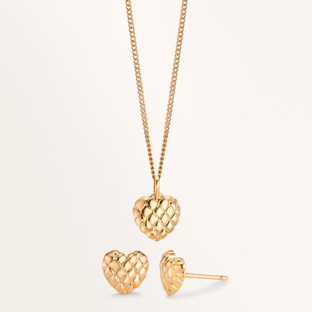Pendentif Bronze Zircone plaqués or 3 microns Coeur Ø12 mm