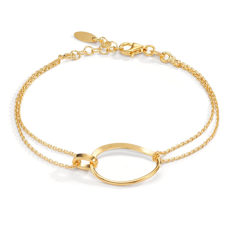 Bracelet Argent jaune Plaqué or 17-19 cm