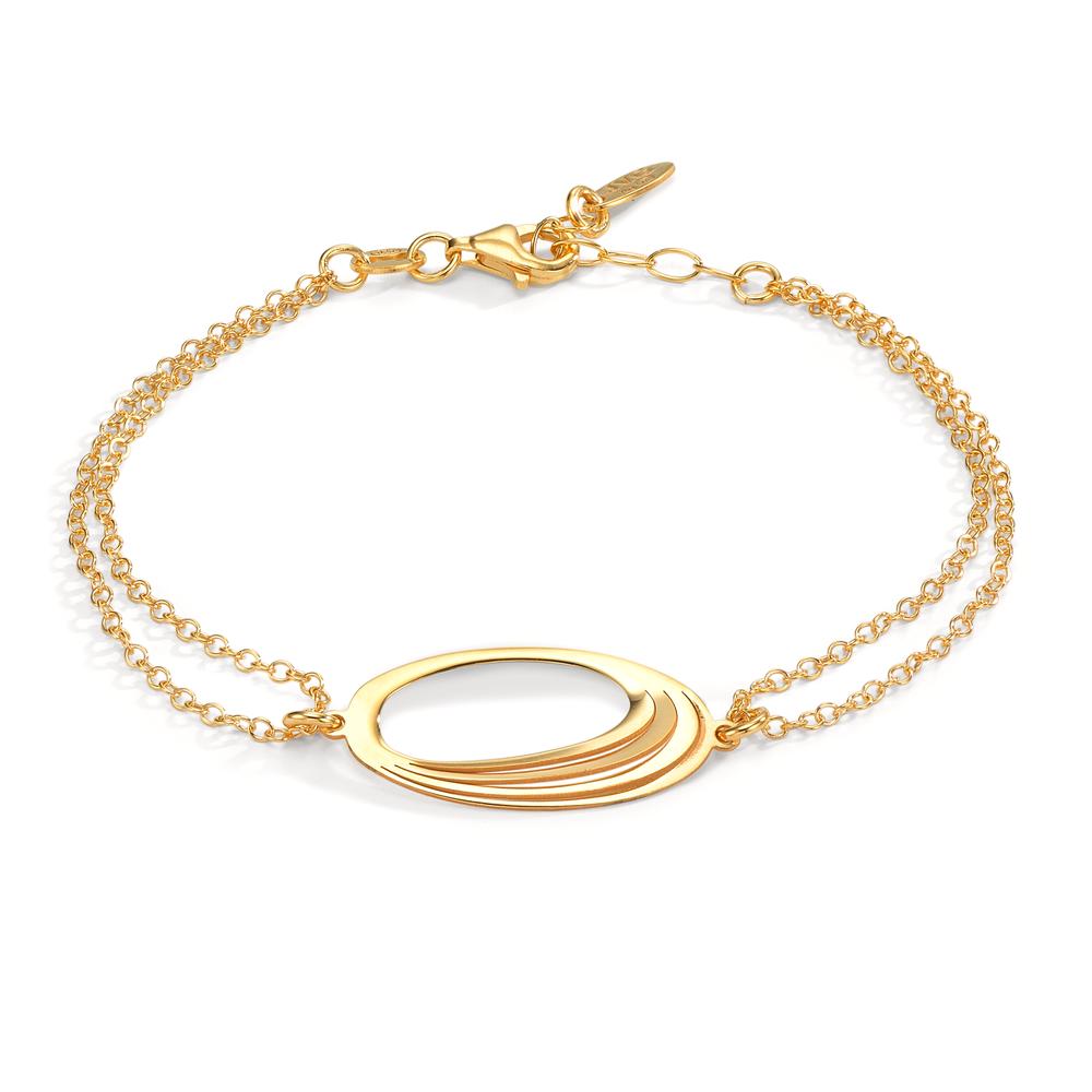 Bracelet Argent jaune Plaqué or 17-19 cm