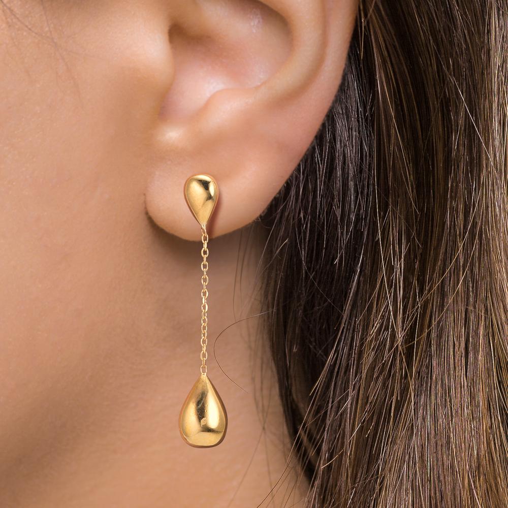 Pendant d'oreilles Argent jaune Plaqué or