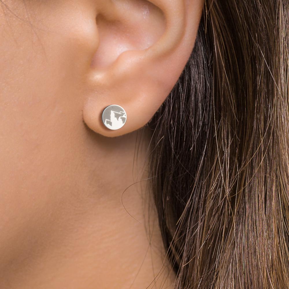 Clous d'oreille à l'unité Acier inoxydable Montagne Ø8 mm