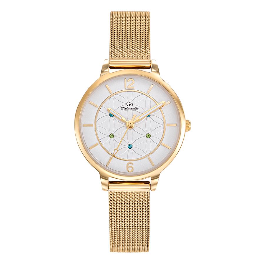 Montre Acier inoxydable, Métal Cristal jaune Ø32 mm