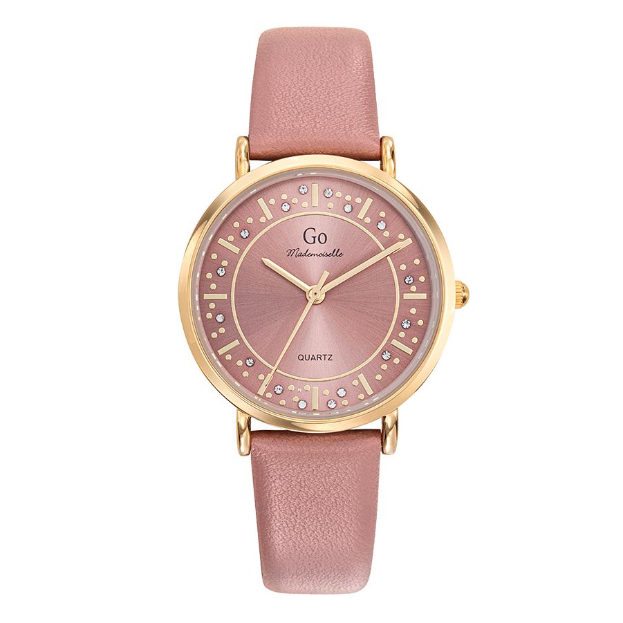 Montre Acier inoxydable, Métal Cristal jaune PVD Ø34 mm