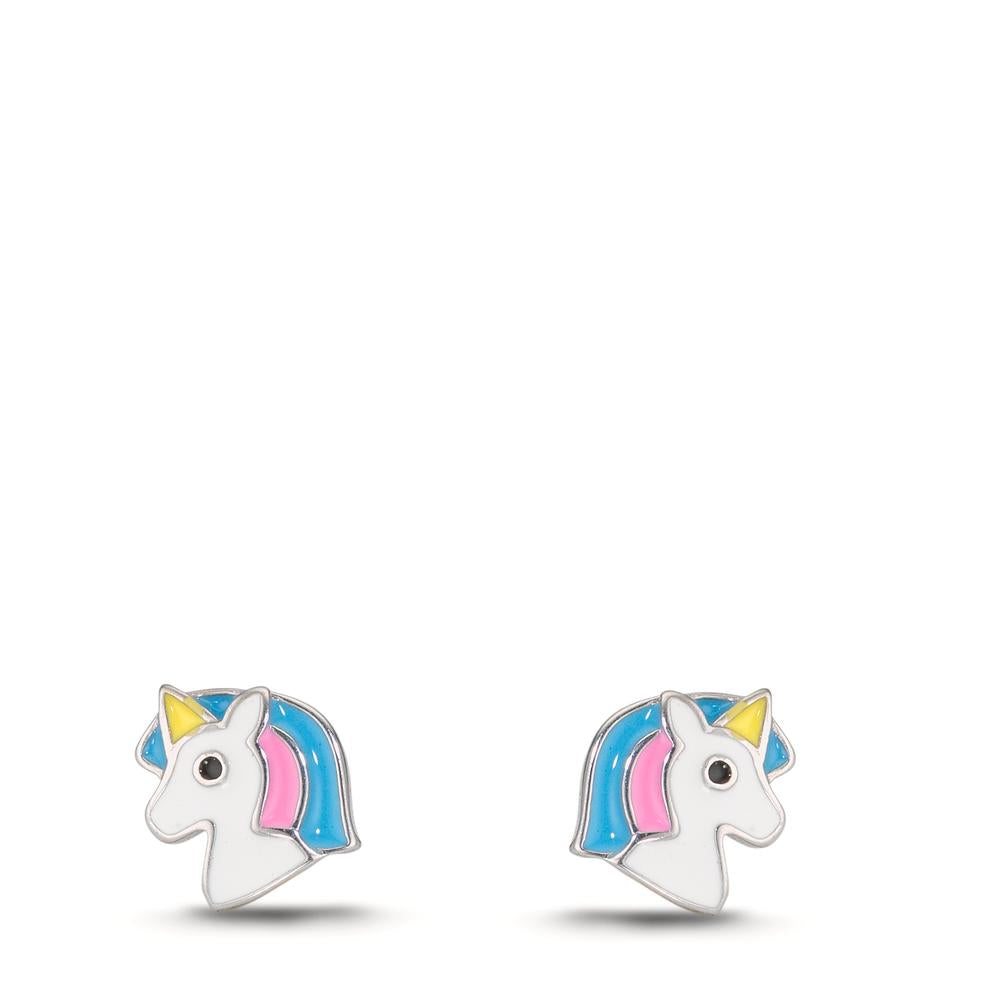 Clous d'oreilles Argent Rhodié Licorne