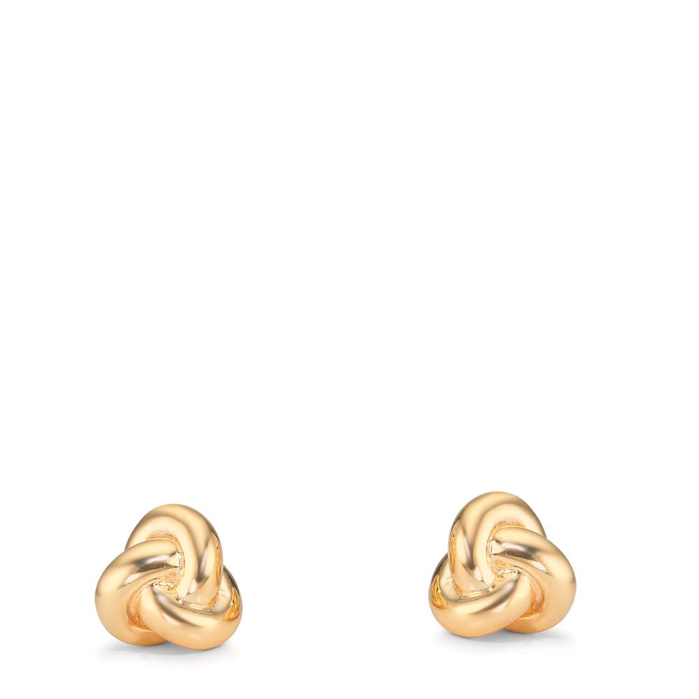 Clous d'oreilles Argent jaune Plaqué or Nœud Ø7.5 mm