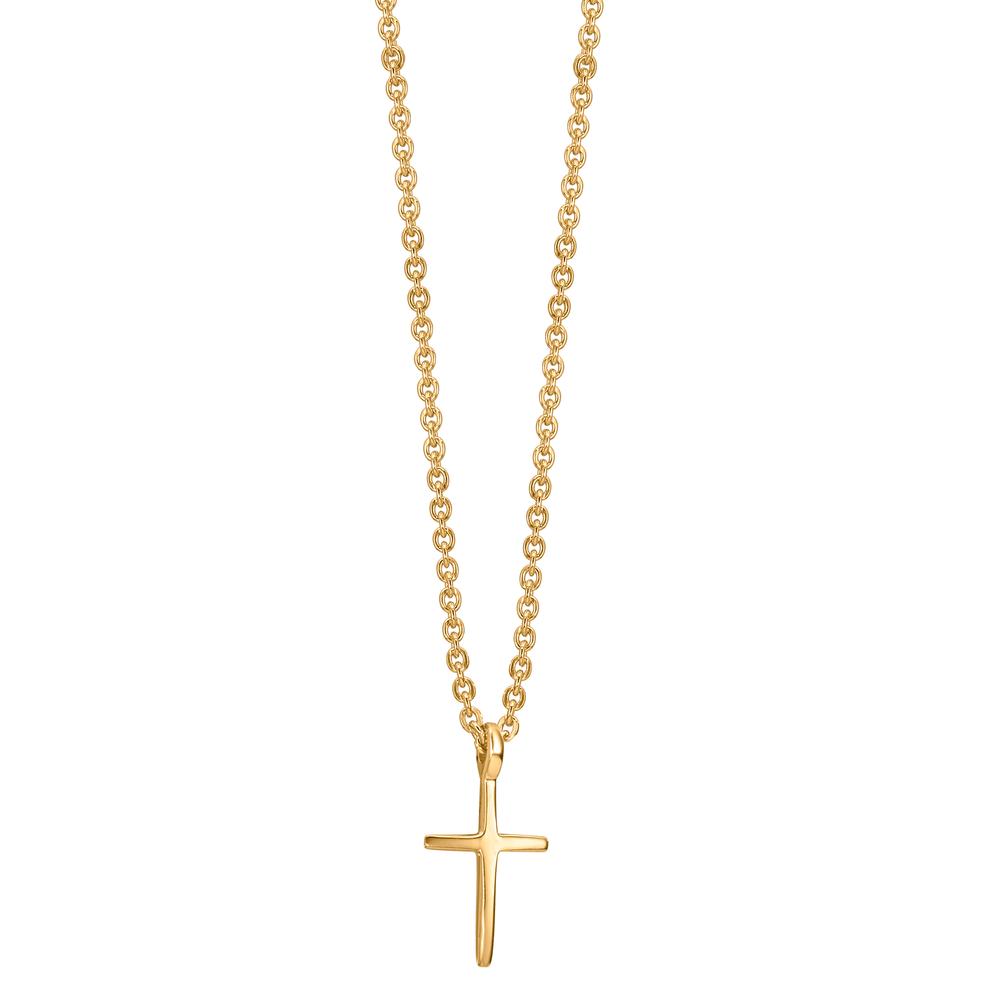Collier Or jaune 9K Croix 38-42 cm