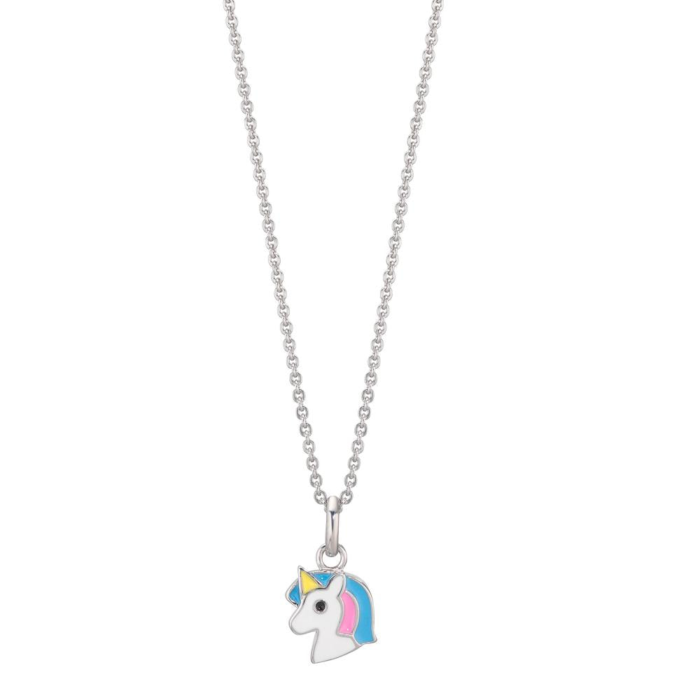 Chaînette avec pendentif Argent Rhodié Licorne 36-38 cm
