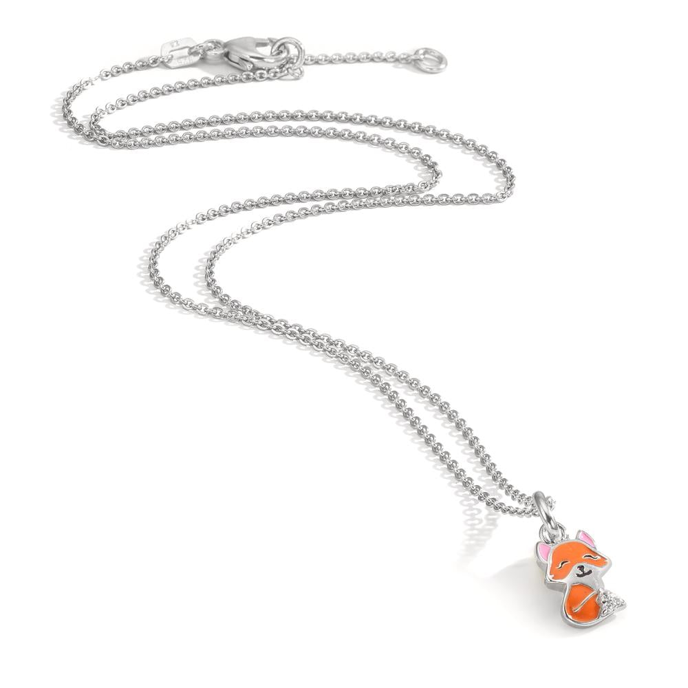 Chaînette avec pendentif Argent Rhodié Renard 36-38 cm