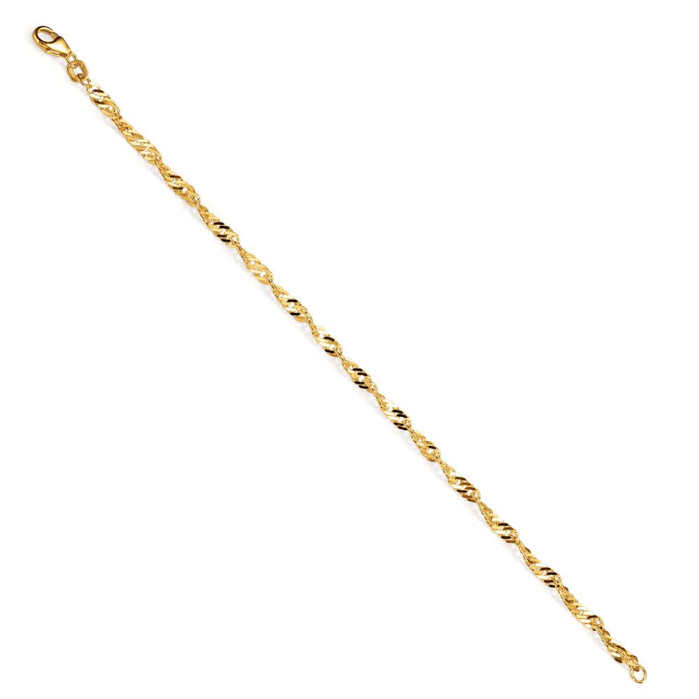 Bracelet Argent jaune Plaqué or 17 cm
