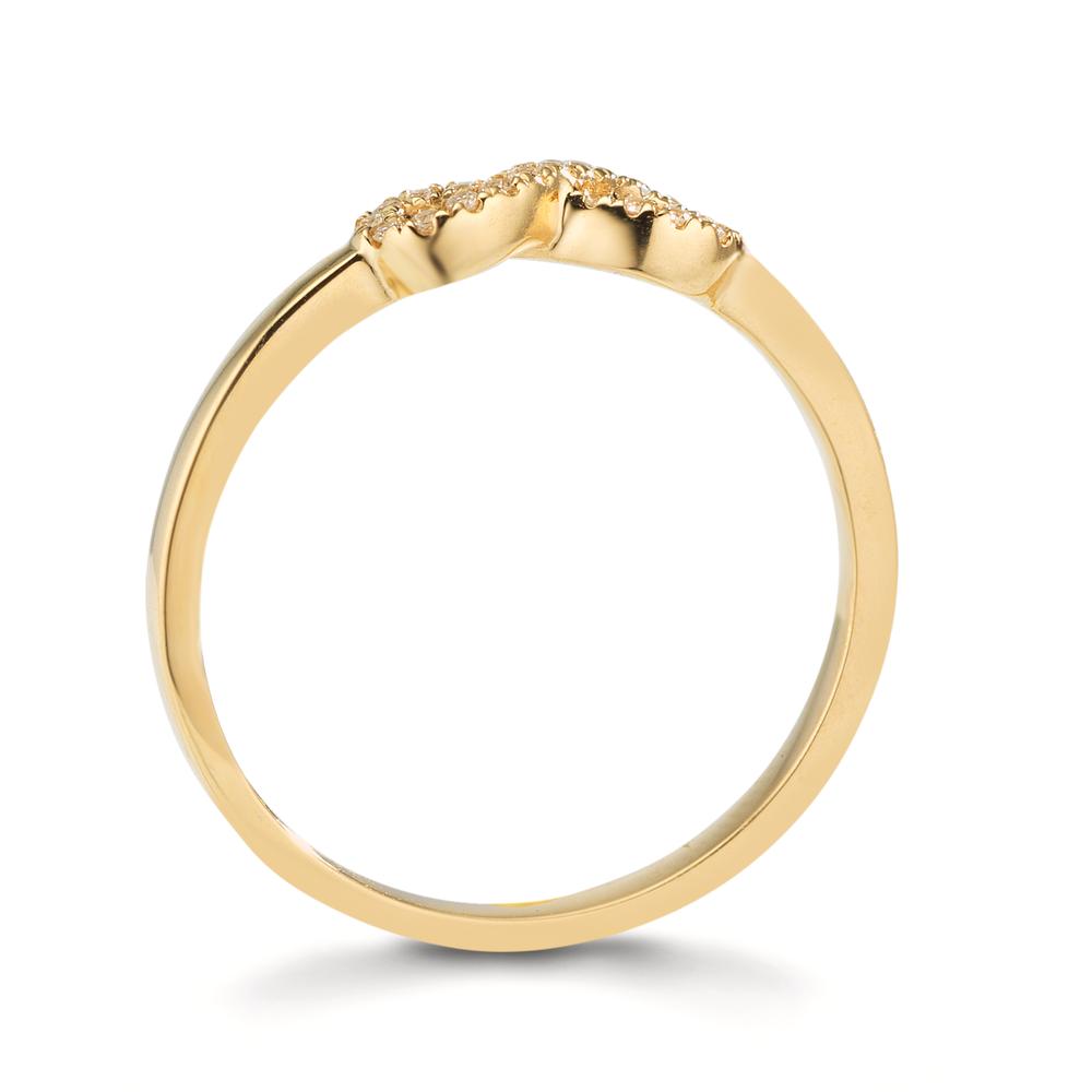 Bague Or jaune 9K Zircone Infini