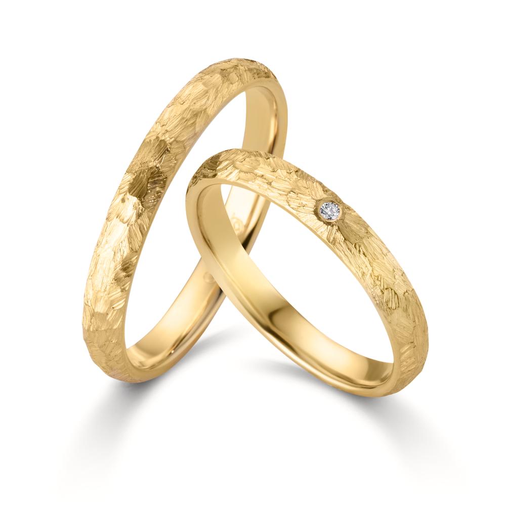 Alliance Or jaune 18K Diamant 0.014 ct, w-si