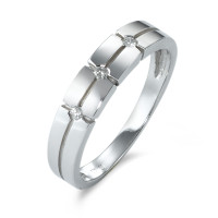 Fingerring 750/18 K Weissgold Diamant 3, 0,054ct 4 mm-515214