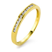 Fingerring 750/18 K Gelbgold Diamant 0.12 ct, 12 Steine, p1-549967