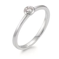 Fingerring 750/18 K Weissgold Diamant weiss, 0.10 ct, Brillantschliff, w-si-566128