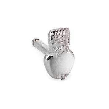 Clous d'oreille à l'unité Or blanc 18K Vache