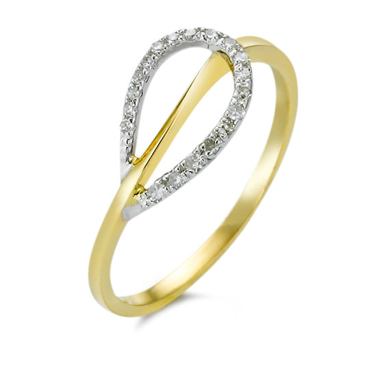 Bague or jaune et gris