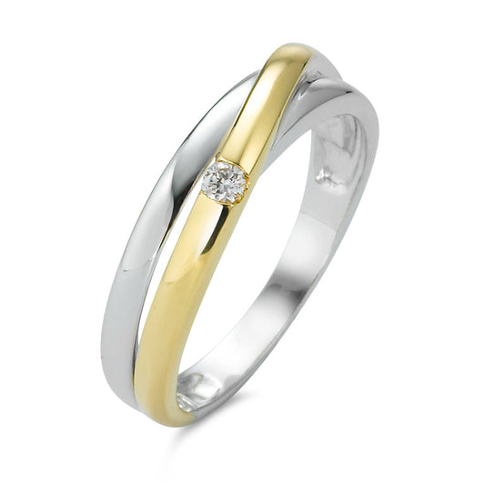 Bague or jaune et gris