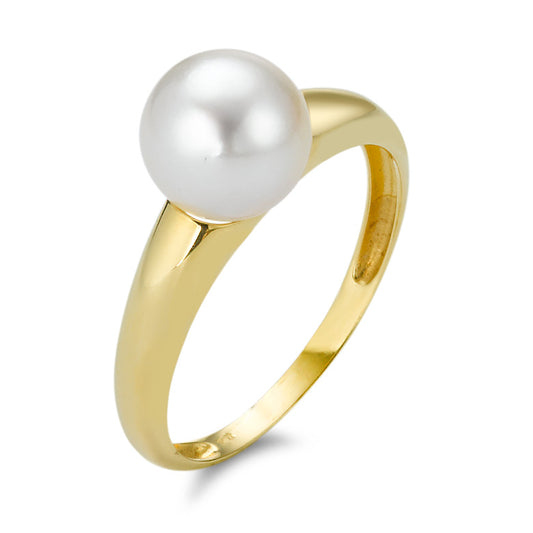 Bague or 750 avec perle