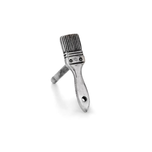 Clous d'oreille à l'unité Argent Patinée Pinceau de Peintre