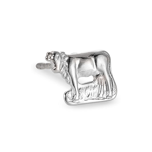 Clous d'oreille à l'unité Argent Rhodié Vache