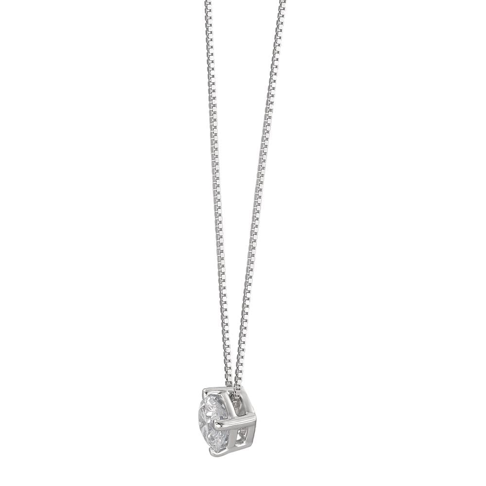 Collier Or blanc 18K Diamant 0.25 ct, w-si 42 cm Ø4 mm