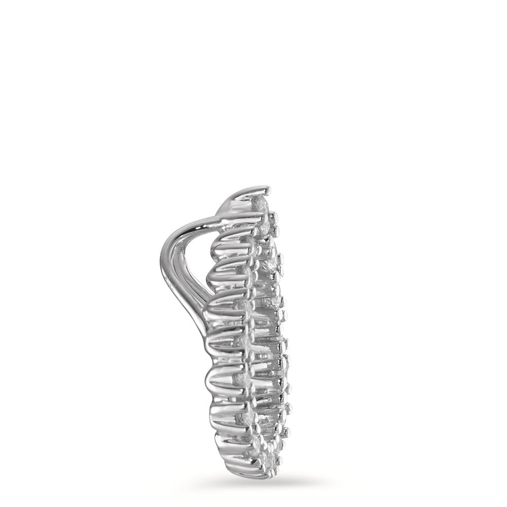 Pendentif Or blanc 18K Diamant 0.15 ct, 16 Pierres, brillant, w-si