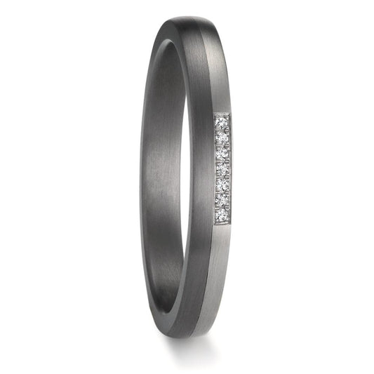 Alliance Tantale 999, Platine 950 Diamant 0.025 ct, 7 Pierres, w-si