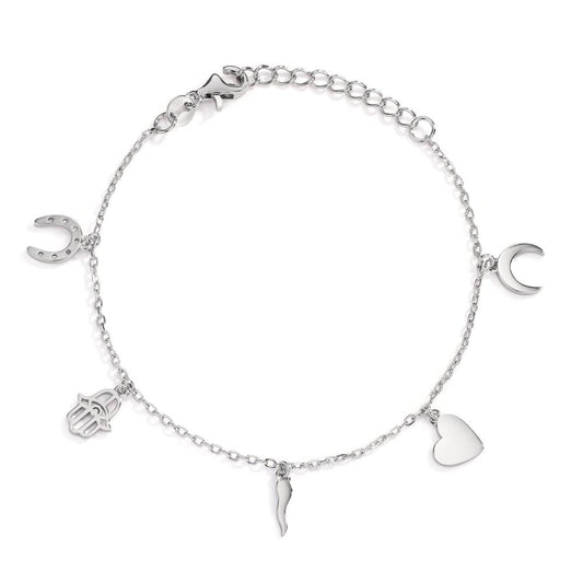 Bracelet Argent Zircone Rhodié 16-19 cm