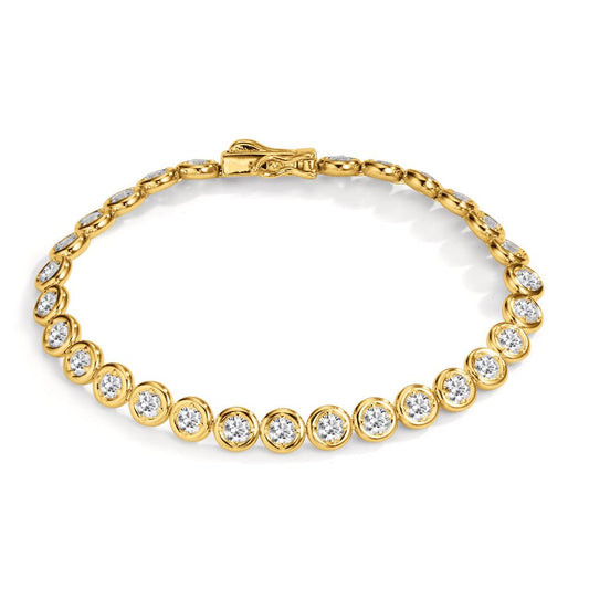 Bracelet Argent Zircone 28 Pierres Plaqué or 17 cm