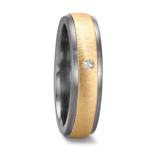 Alliance Tantale 999, Or jaune 14K Diamant 0.03 ct, w-si