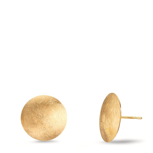 Clous d'oreilles Argent jaune Plaqué or Ø14 mm