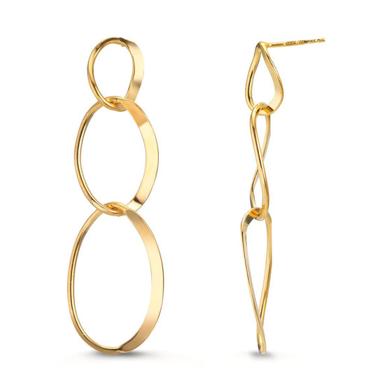 Pendant d'oreilles Argent jaune Plaqué or