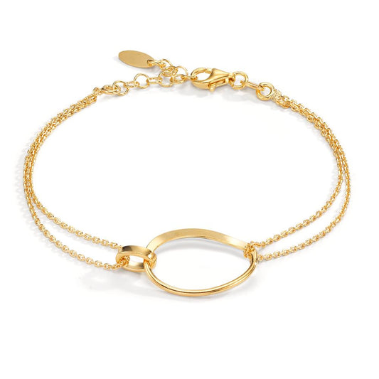 Bracelet Argent jaune Plaqué or 17-19 cm