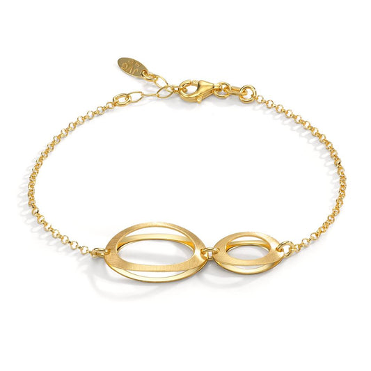 Bracelet Argent jaune Plaqué or 17-19 cm