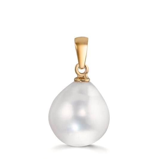 Pendentif Or jaune 9K perle d'eau douce 11-12 mm